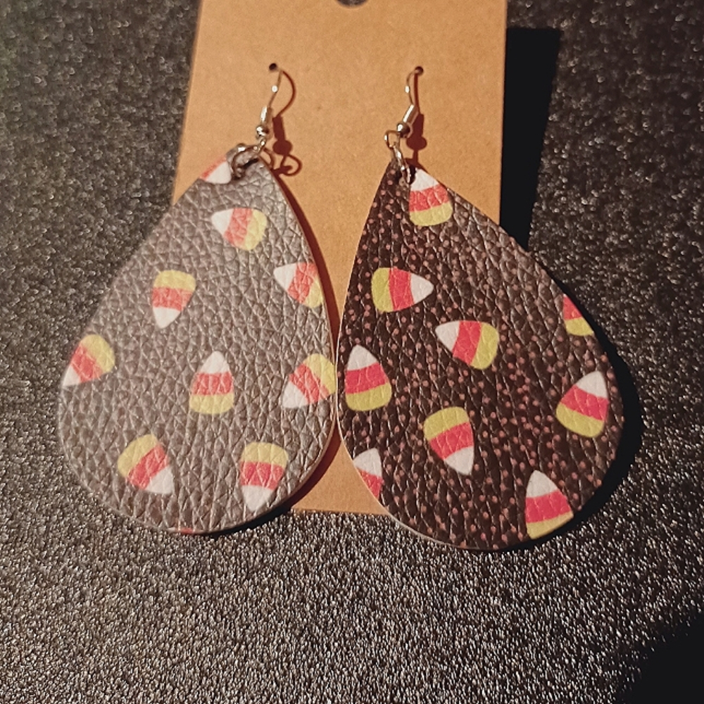 candy corn earrings